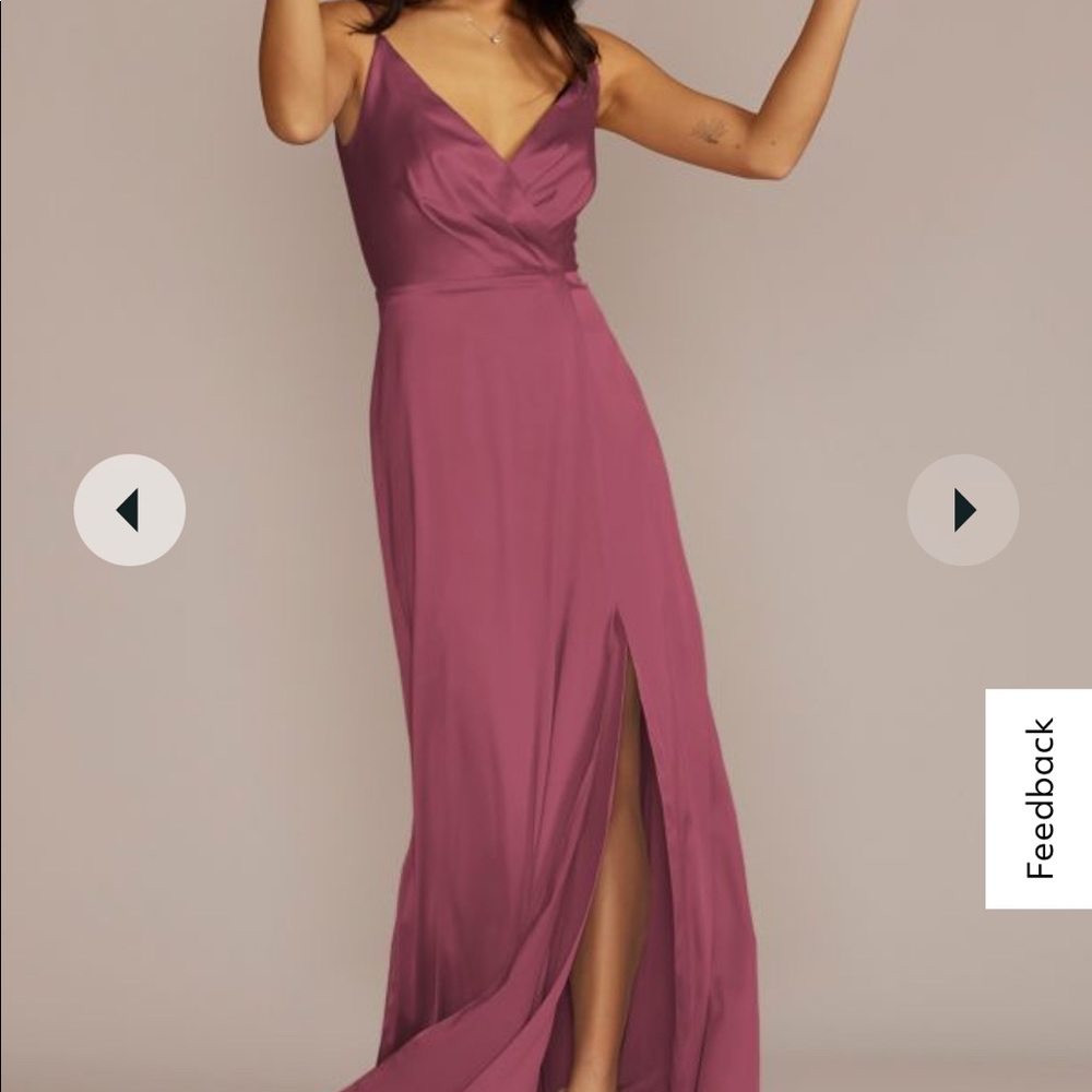 David's Bridal Mauve Sleeveless Gown